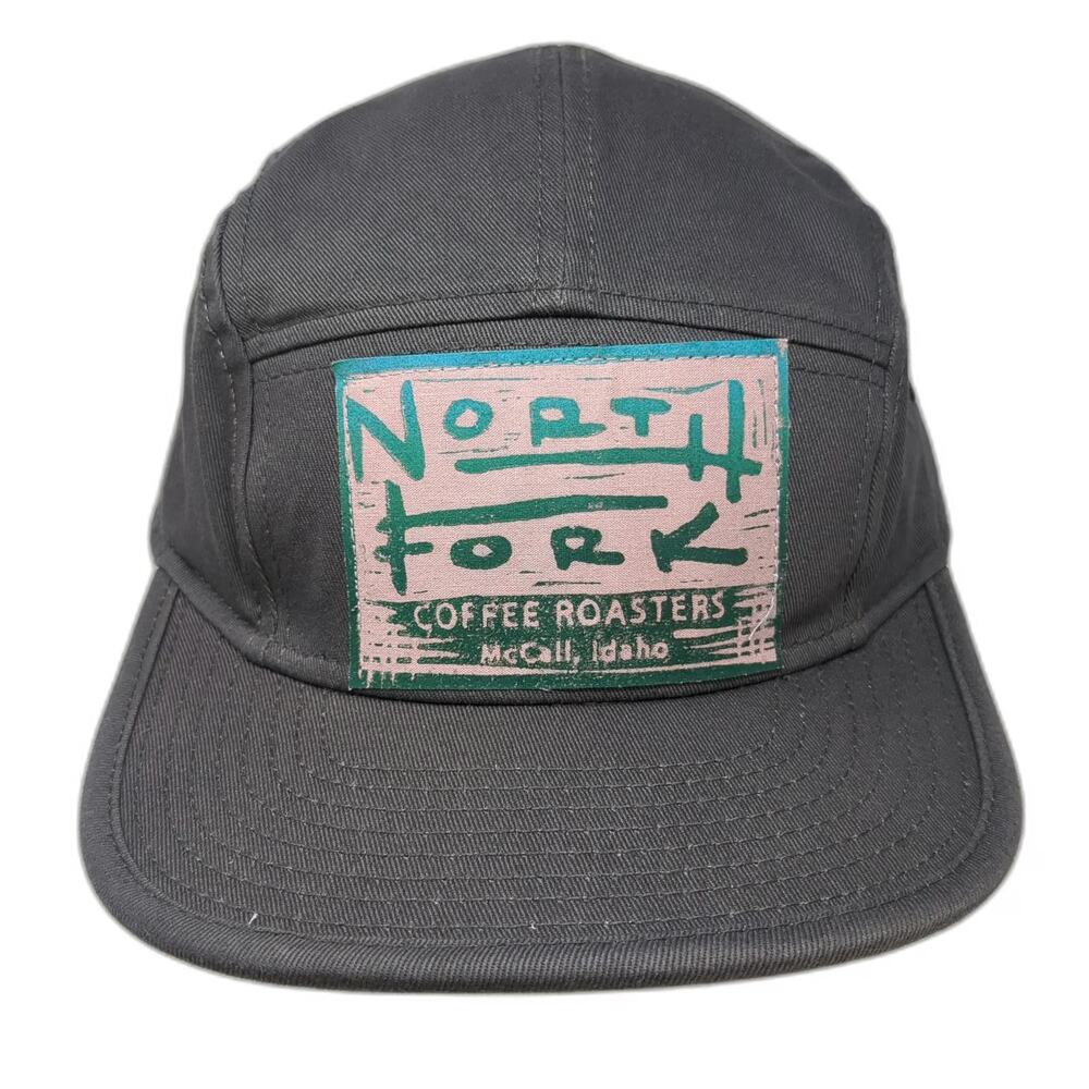 Otto 5 Panel Gray Hat One Size North Fork Coffee Roasters Strapback Flat Brim - Picture 1 of 9